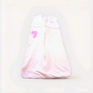 Halo SleepSack Gown Girls 9-12 Months Pink Ladybug Embroidered Zip Sleep Sack